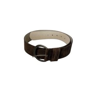 Streets Ahead Women's Brown Leather Silver Western Belt Size Medium USA